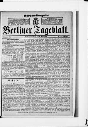 Berliner Tageblatt und Handels-Zeitung on Mar 3, 1892