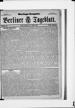Berliner Tageblatt und Handels-Zeitung on Mar 7, 1892