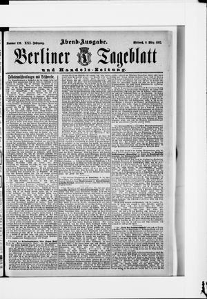 Berliner Tageblatt und Handels-Zeitung on Mar 9, 1892