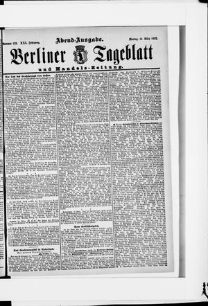 Berliner Tageblatt und Handels-Zeitung on Mar 14, 1892