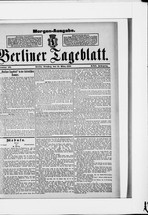 Berliner Tageblatt und Handels-Zeitung on Mar 15, 1892