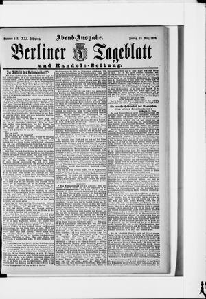 Berliner Tageblatt und Handels-Zeitung vom 18.03.1892