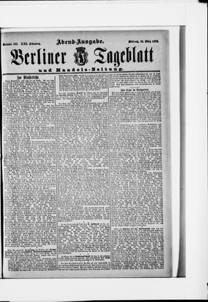 Berliner Tageblatt und Handels-Zeitung vom 23.03.1892