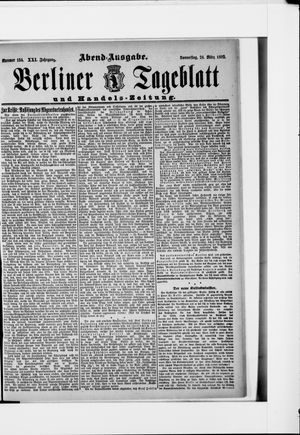 Berliner Tageblatt und Handels-Zeitung vom 24.03.1892