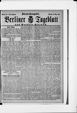 Berliner Tageblatt und Handels-Zeitung vom 30.03.1892