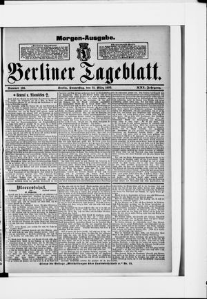 Berliner Tageblatt und Handels-Zeitung on Mar 31, 1892
