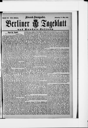 Berliner Tageblatt und Handels-Zeitung vom 31.03.1892