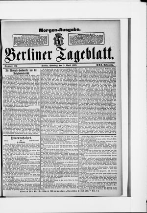 Berliner Tageblatt und Handels-Zeitung vom 03.04.1892