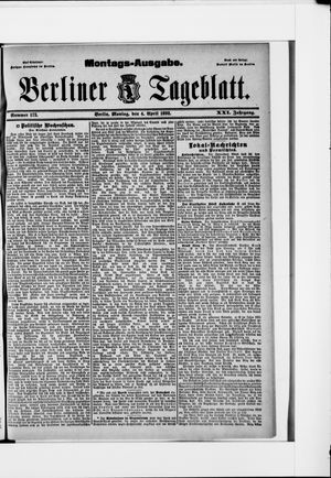 Berliner Tageblatt und Handels-Zeitung vom 04.04.1892