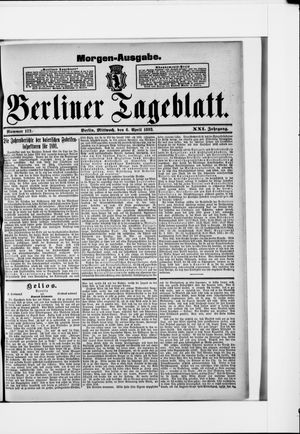Berliner Tageblatt und Handels-Zeitung vom 06.04.1892