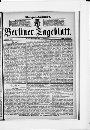 Berliner Tageblatt und Handels-Zeitung vom 07.04.1892