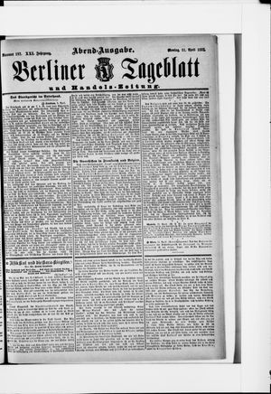 Berliner Tageblatt und Handels-Zeitung vom 11.04.1892