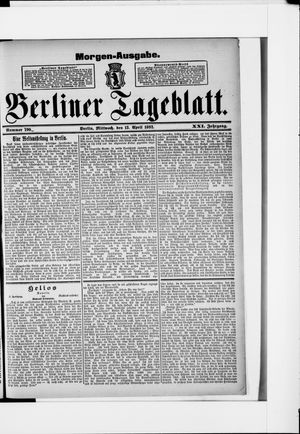 Berliner Tageblatt und Handels-Zeitung vom 13.04.1892