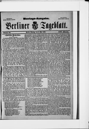 Berliner Tageblatt und Handels-Zeitung vom 02.05.1892