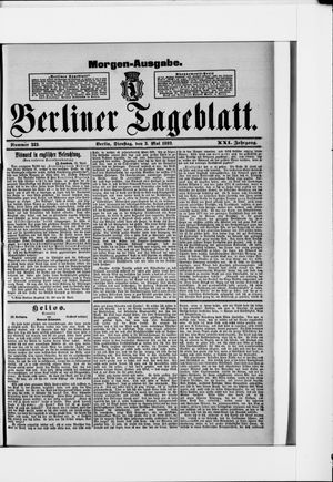 Berliner Tageblatt und Handels-Zeitung vom 03.05.1892