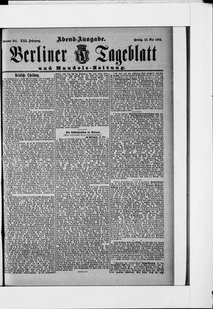 Berliner Tageblatt und Handels-Zeitung vom 12.05.1892