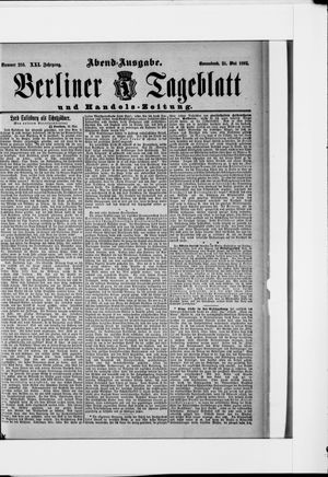Berliner Tageblatt und Handels-Zeitung vom 21.05.1892