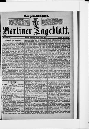 Berliner Tageblatt und Handels-Zeitung vom 24.05.1892