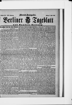 Berliner Tageblatt und Handels-Zeitung vom 03.06.1892