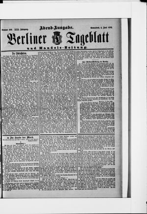 Berliner Tageblatt und Handels-Zeitung vom 04.06.1892