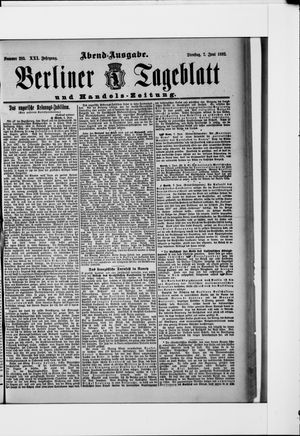 Berliner Tageblatt und Handels-Zeitung vom 06.06.1892