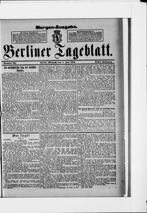 Berliner Tageblatt und Handels-Zeitung vom 08.06.1892