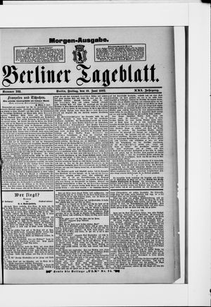 Berliner Tageblatt und Handels-Zeitung vom 10.06.1892