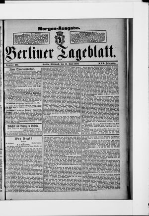 Berliner Tageblatt und Handels-Zeitung on Jun 15, 1892