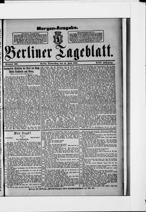 Berliner Tageblatt und Handels-Zeitung on Jun 16, 1892