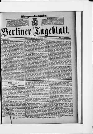 Berliner Tageblatt und Handels-Zeitung vom 19.06.1892