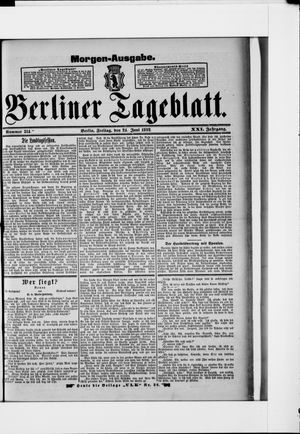 Berliner Tageblatt und Handels-Zeitung vom 24.06.1892