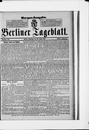 Berliner Tageblatt und Handels-Zeitung on Jun 26, 1892