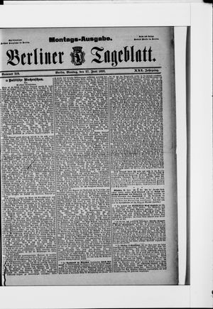Berliner Tageblatt und Handels-Zeitung vom 27.06.1892