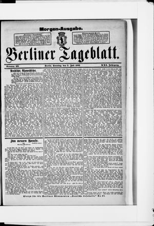 Berliner Tageblatt und Handels-Zeitung on Jul 3, 1892