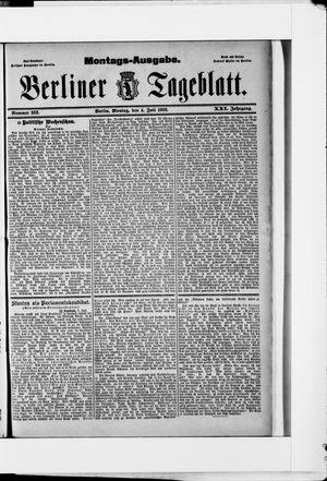 Berliner Tageblatt und Handels-Zeitung on Jul 4, 1892