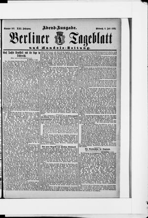 Berliner Tageblatt und Handels-Zeitung on Jul 6, 1892