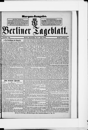 Berliner Tageblatt und Handels-Zeitung on Jul 7, 1892