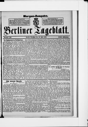 Berliner Tageblatt und Handels-Zeitung on Jul 19, 1892