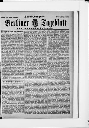 Berliner Tageblatt und Handels-Zeitung vom 27.07.1892