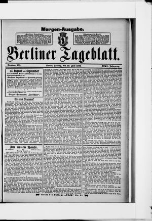 Berliner Tageblatt und Handels-Zeitung vom 29.07.1892