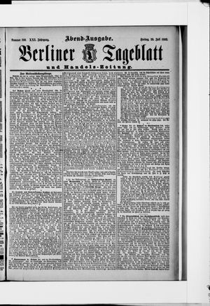 Berliner Tageblatt und Handels-Zeitung vom 29.07.1892