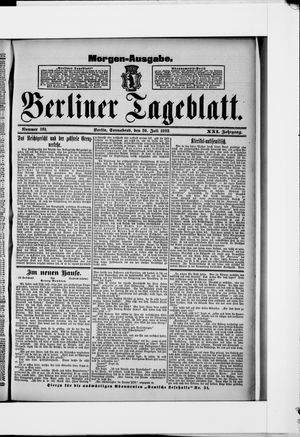 Berliner Tageblatt und Handels-Zeitung vom 30.07.1892