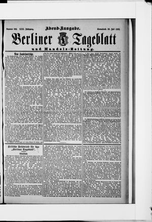 Berliner Tageblatt und Handels-Zeitung on Jul 30, 1892