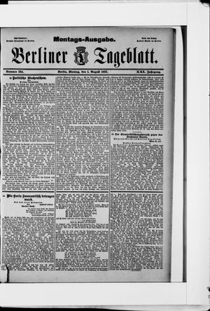Berliner Tageblatt und Handels-Zeitung vom 01.08.1892