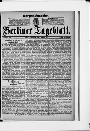 Berliner Tageblatt und Handels-Zeitung vom 04.08.1892