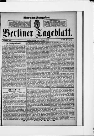 Berliner Tageblatt und Handels-Zeitung vom 05.08.1892