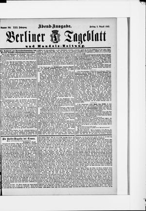 Berliner Tageblatt und Handels-Zeitung vom 05.08.1892