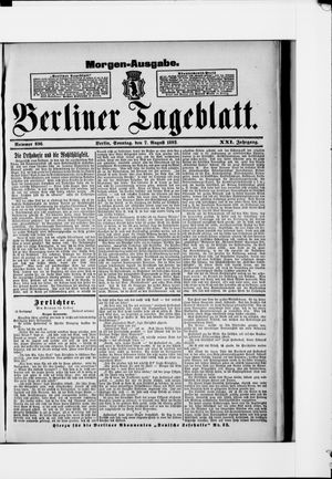 Berliner Tageblatt und Handels-Zeitung vom 07.08.1892