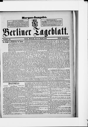 Berliner Tageblatt und Handels-Zeitung vom 10.08.1892