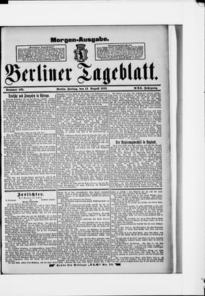 Berliner Tageblatt und Handels-Zeitung vom 12.08.1892